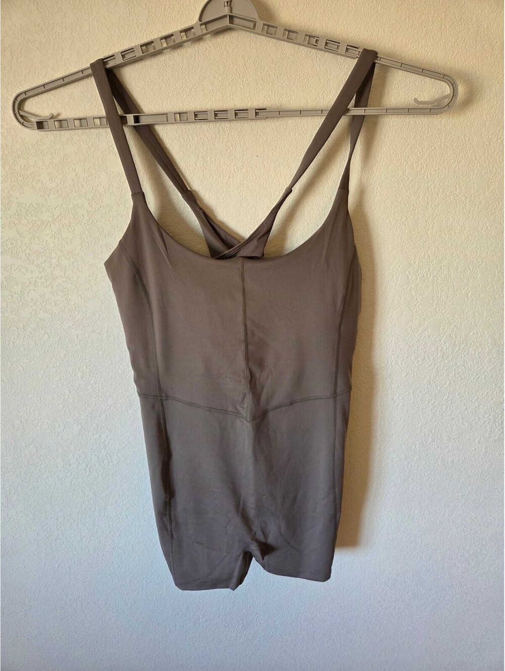All in Motion Women's Dark Brown Cross-Back Activewear Romper, Size 4X